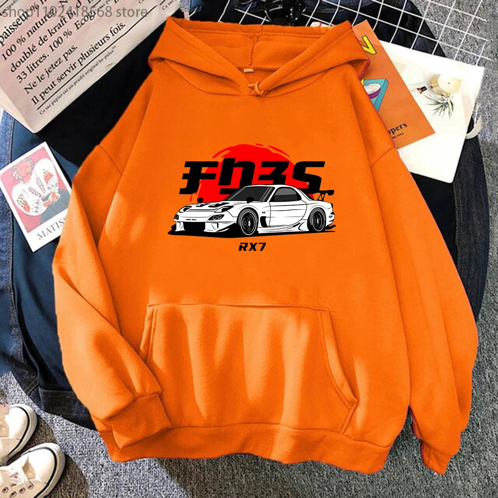 Upgrade your style with our new Initial D RX7 JDM Drift Hoodie | Here at Everythinganimee we have the worlds best anime merch | Free Global Shipping