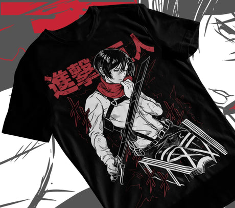 Here at Everythinganimee we have only the best anime merch! Free Global Shipping.
Step into the world of Attack on Titan with this captivating Mikasa Ackerman shirt, designed for those who admire one of the series' most iconic characters. Featuring an intense and stylish depiction of Mikasa