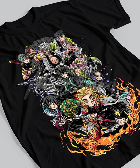 This tee captures the magic of Demon Slayer heroes. If you're looking for more Demon Slayer merch, we have it all! Check out our anime merch now—free shipping!
