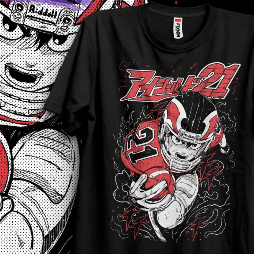 This tee captures the magic of Sena Kobayakawa. If you're looking for more Eyeshield 21 merch, we have it all! Check out our anime merch now—free shipping!