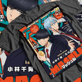 This tee featuring Mash Burnedead and Lance Crown on a vibrant manga cover design. If you are looking for more Mashle Merch, We have it all! | Check out all our Anime Merch now!