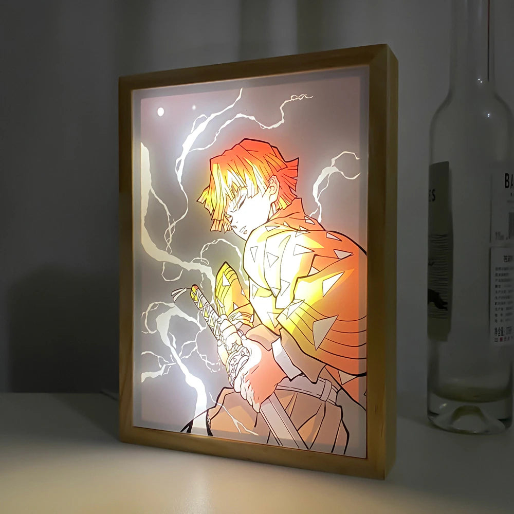 Demon Slayer Zenitsu Agatsuma LED Photo Frame Lamp