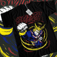 Here at Everythinganimee we have the best anime shirts in the world. 
Unleash your inner hero with the SMASH All Might Tee, featuring the iconic symbol of peace from My Hero Academia.