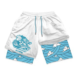 Demon Slayer Water Breathing Pattern Gym Shorts