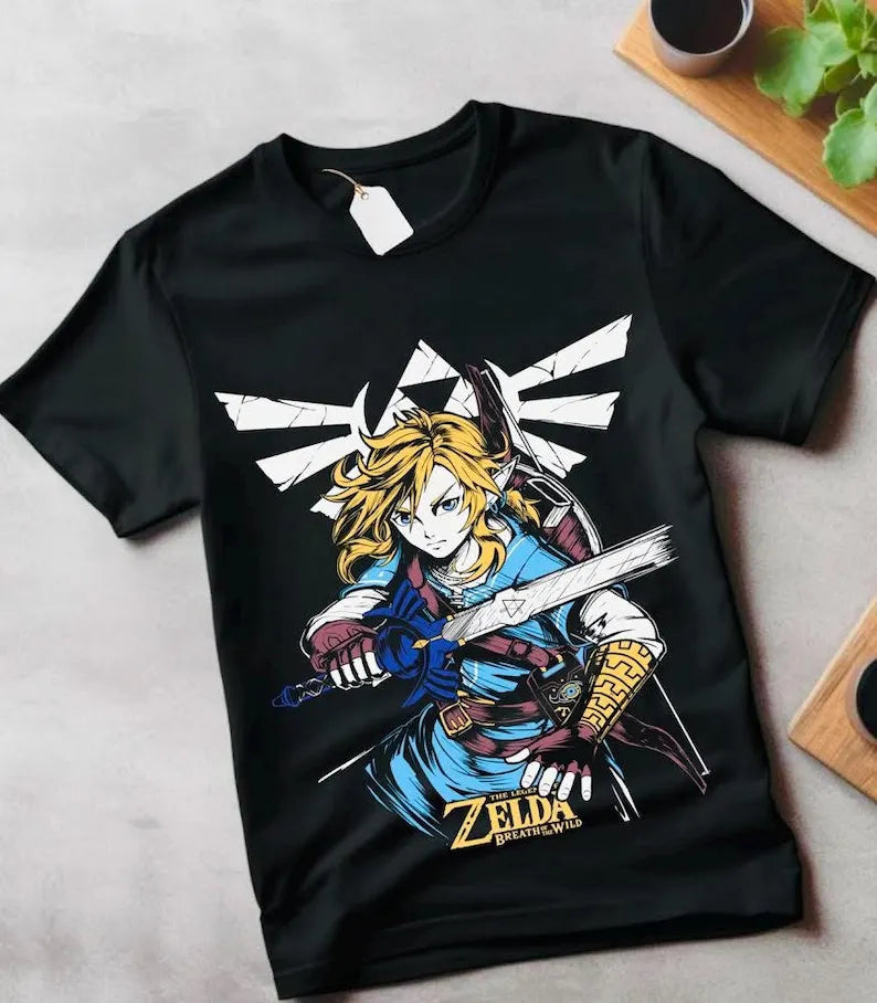 This tee captures the magic of Link. If you're looking for more The Legend of Zelda merch, we have it all! Check out our anime merch now—free shipping!