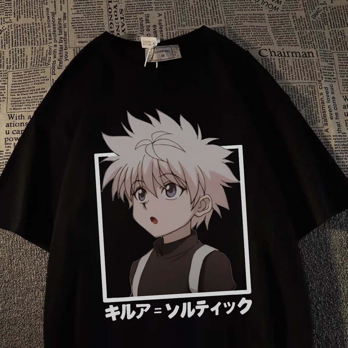 Electrify your wardrobe with the Killua Zoldyck Iconic Portrait Tee | Here at Everythinganimee we have the best anime merch in the world! Free Global Shipping.