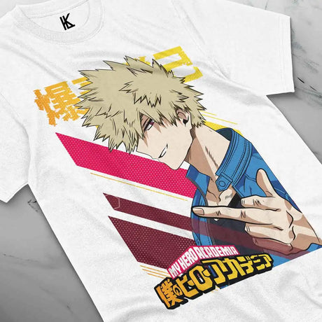 This tee captures the magic of Katsuki Bakugo. If you're looking for more My Hero Academia merch, we have it all! Check out our anime merch now—free shipping!