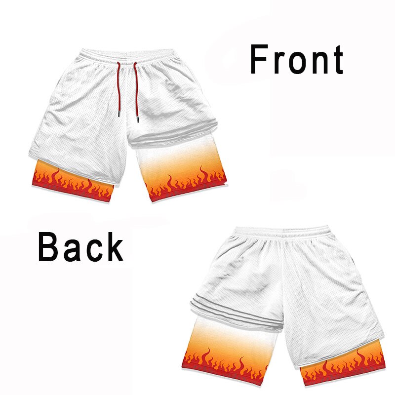 Rengoku's Flames 2-in-1 Performance Shorts