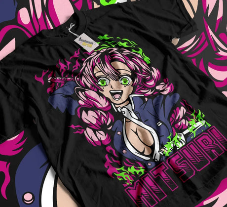 Here at Everythinganimee we have only the best anime merch! Free Global Shipping.
Unleash your love for the Demon Slayer series with this Waifu Sexy Hot Mitsuri T-Shirt. Featuring the irresistible Mitsuri Kanroji, the Love Hashira, in her full kawaii glory,