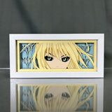 Saber Fate Stay Night Anime Paper Cut Lightbox