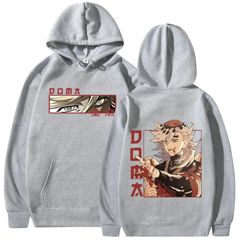 Get yourself ready for the new season of Demon slayer with our Demon Slayer Doma 100% Cotton Hoodie | Here at Everythinganimee we have the worlds best anime merch | Free Global Shipping