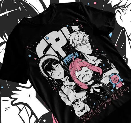 Showcase your love for the iconic Spy × Family with this charming tee, featuring the beloved Forger family. If you are looking for more Spy × Family Merch, We have it all! | Check out all our Anime Merch now!