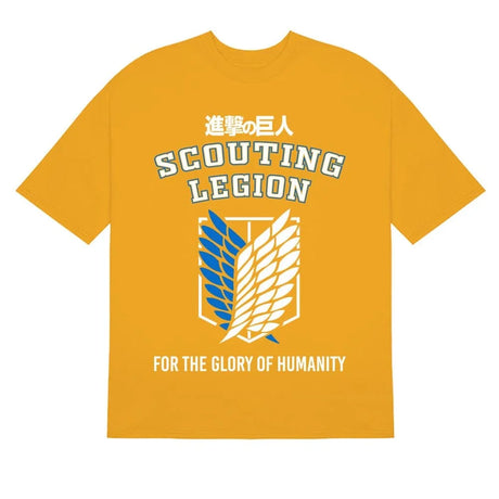 Here at Everythinganimee we have the best anime shirts in the world.
Join the ranks of humanity’s bravest with the Scouting Legion Glory Tee, inspired by the epic anime Attack on Titan. Featuring the iconic wings of freedom emblem, this shirt represents the relentless spirit of the Survey Corps.