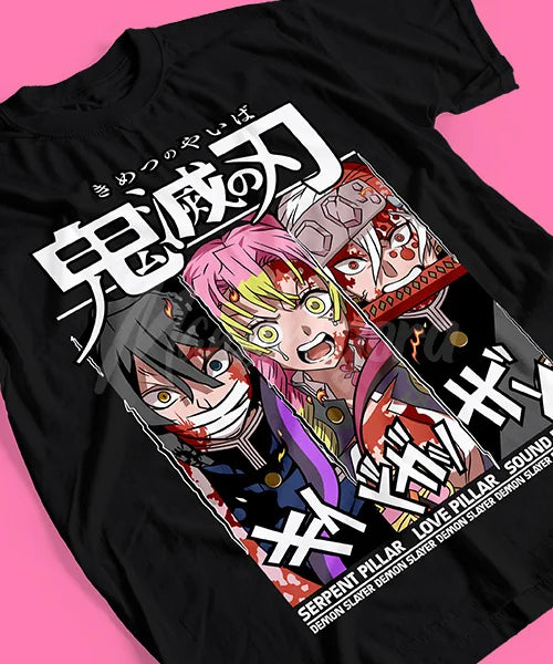 Immerse yourself in this striking Demon Slayer Tee, perfect for anime fans. Looking for more Demon Slayer merch? Explore our full collection of anime merch now!