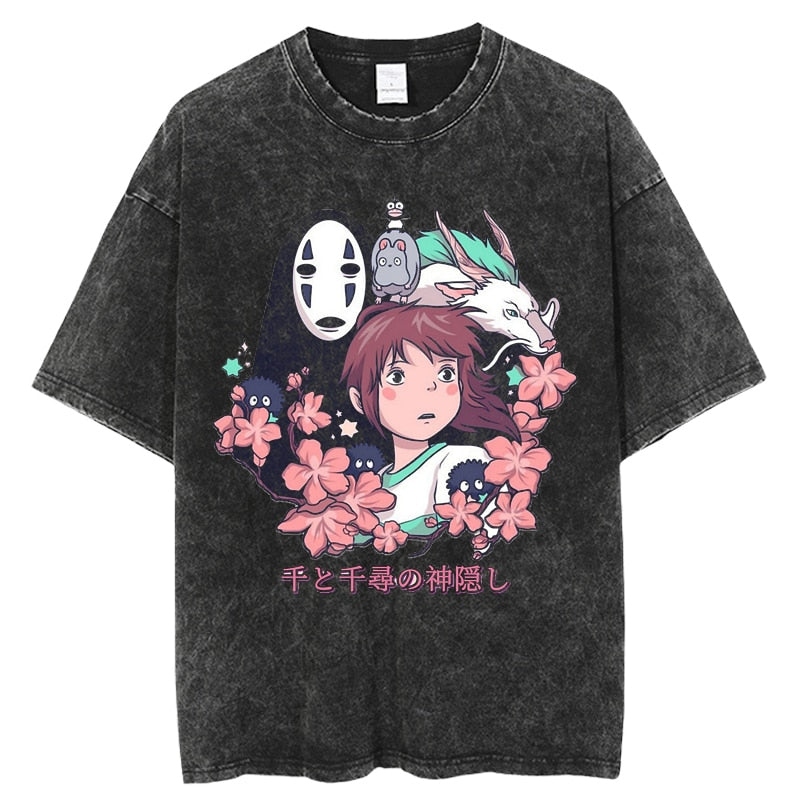 Bring back old memories with our Vintage Spirited Away Cotton Tee's | Here at Everythinganimee we have the worlds best anime merch | Free Global Shipping