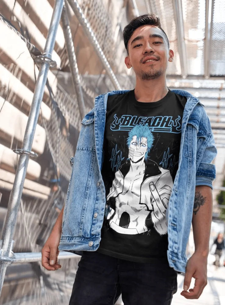 This tee captures the magic of Grimmjow. If you're looking for more My Deer Friend Bleach merch, we have it all! Check out our anime merch now—free shipping!