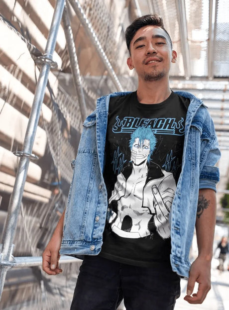 This tee captures the magic of Grimmjow. If you're looking for more My Deer Friend Bleach merch, we have it all! Check out our anime merch now—free shipping!