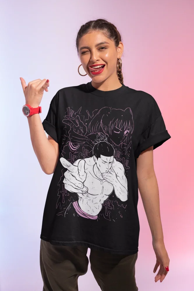 This tee captures the magic of Aoi Todo. If you're looking for more Jujutsu Kaisen merch, we have it all! Check out our anime merch now—free shipping!