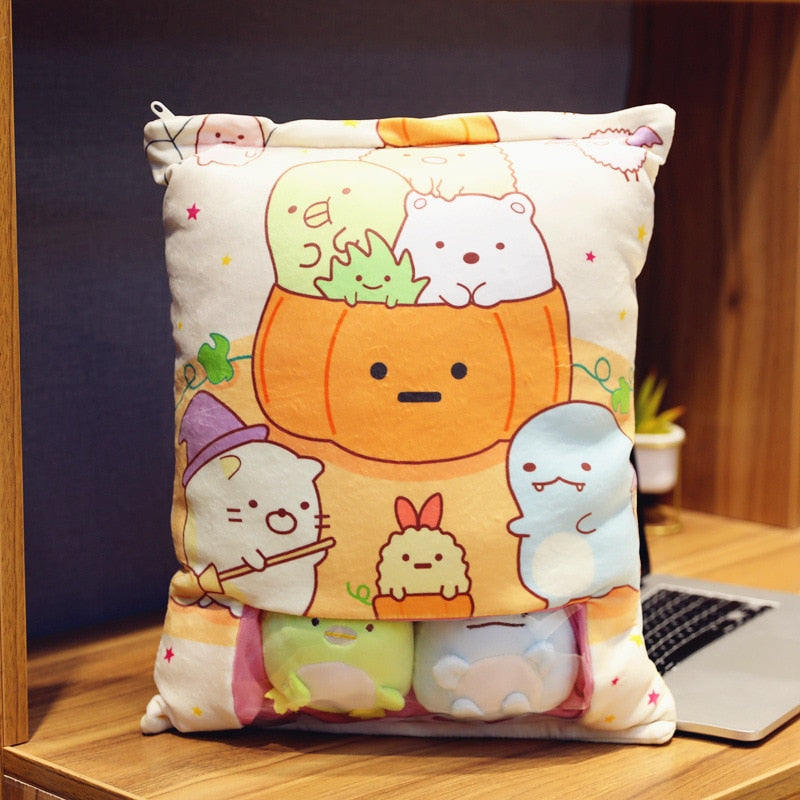 Anime Lovers' Soft Stuffed Mini Pillow Cushions