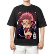 Here at Everythinganimee we have the best anime shirts in the world.
Unleash the power of Jujutsu Kaisen with the Sukuna Cursed Energy Tee. This electrifying design features the menacing Sukuna in his most fearsome form, embodying pure cursed energy.