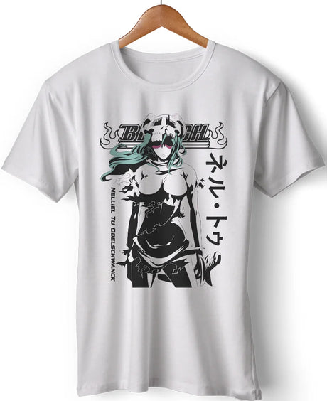 Immerse yourself in this striking Nelliel Tu Tee, perfect for anime fans. Looking for more Bleach  merch? Explore our full collection of anime merch now!