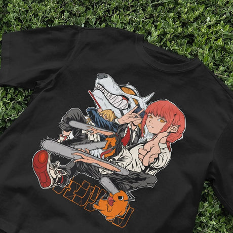 Here at Everythinganimee we have the best anime shirts in the world.
Dive into the chaos of the anime world with this bold Chainsaw-themed graphic tee. Showcasing a dynamic and detailed illustration, this shirt brings the raw energy of the series to life.