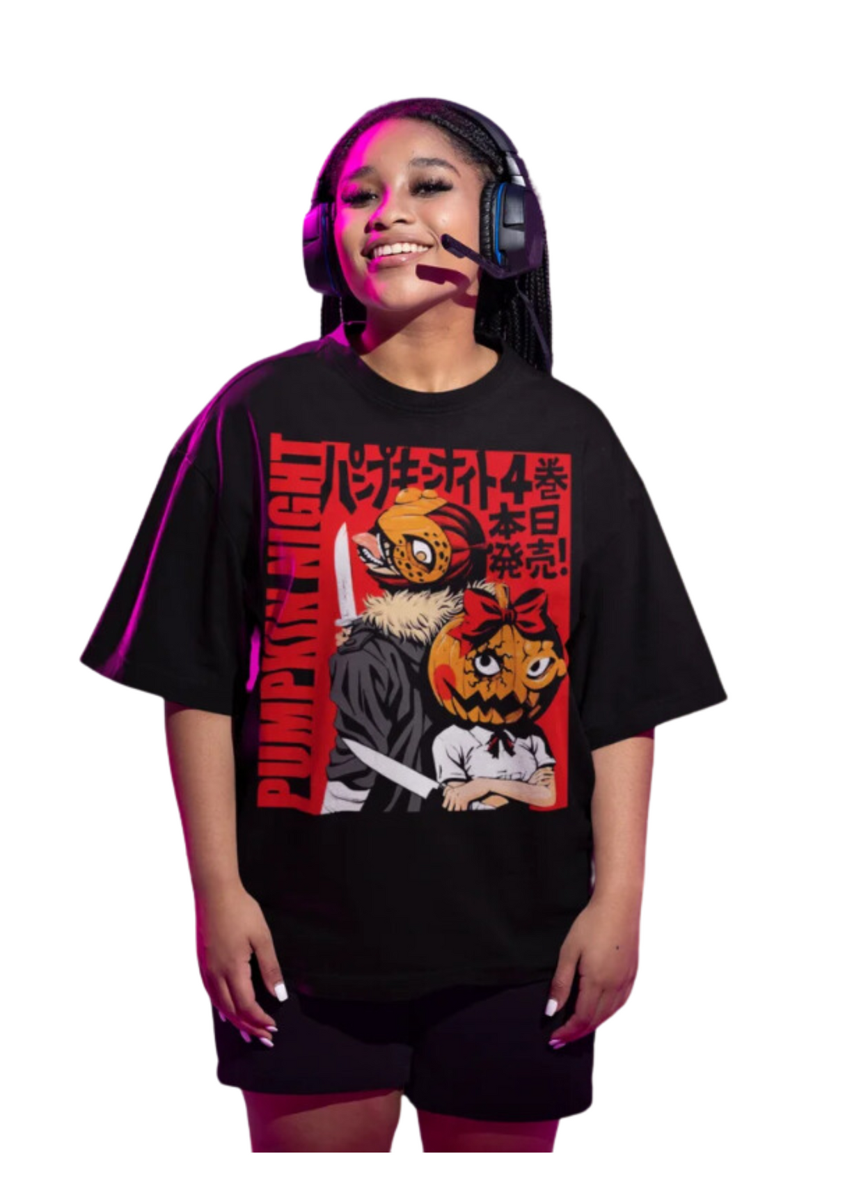 This tee features a bold and spooky Pumpkin Night theme, perfect for anime enthusiasts. If you are looking for more MashleTee Merch, We have it all! | Check out all our Anime Merch now!