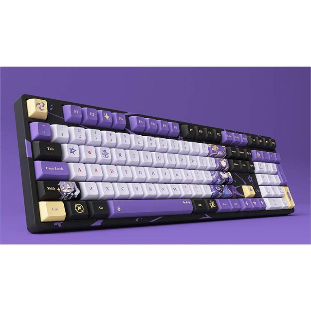 Genshin official Original Genshin Impact gaming keyboard Keqing Themed mechanical keyboard Genshin Impact peripherals, everythinganimee