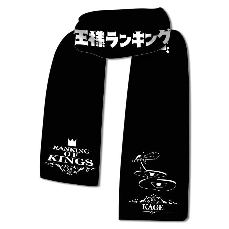 Immerse yourself in this striking Kage scarfs, perfect for anime fans. Looking for more Ousama Ranking merch? Explore our full collection of anime merch now!