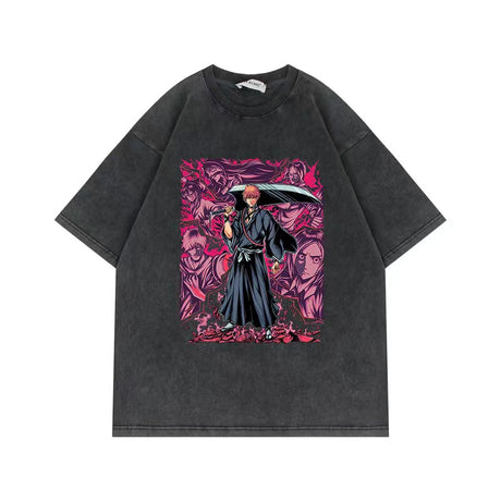 Immerse yourself in this vintage Bleach tees, perfect for anime fans. Looking for more Bleach  merch? Explore our full collection of anime merch now!