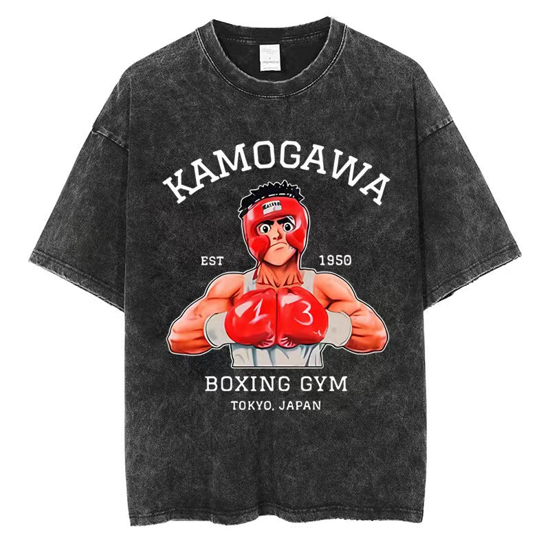 Immerse yourself in this vintage Ippo tee, perfect for anime fans. Looking for more Hajime no Ippo merch? Explore our full collection of anime merch now!