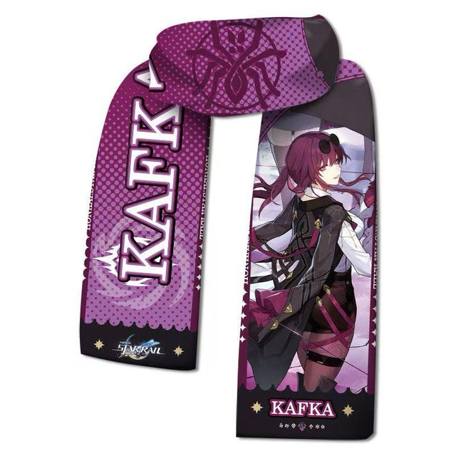 Immerse yourself in this striking Kafka scarf, perfect for anime fans. Looking for more Honkai Star rail merch? Explore our full collection of anime merch now!