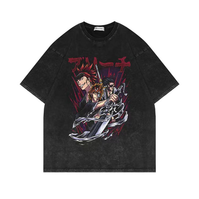 Immerse yourself in this vintage Rurouni tees, perfect for anime fans. Looking for more Rurouni Kenshin merch? Explore our full collection of anime merch now!