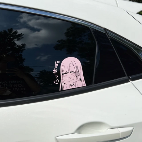 Cute Anime Car Decals Die Cut Vinyl Stickers for Auto Window Bumper Windshield Car Decor Accessories for Audi BMW