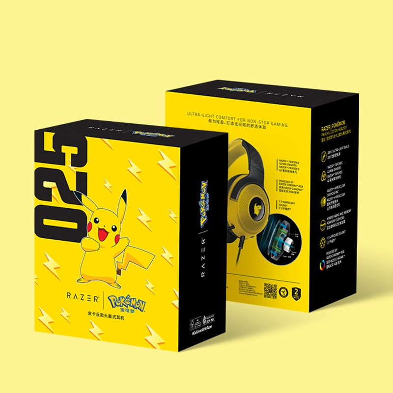 Razer Pikachu Limited Edition Wired Gaming Headset EVERYTHING