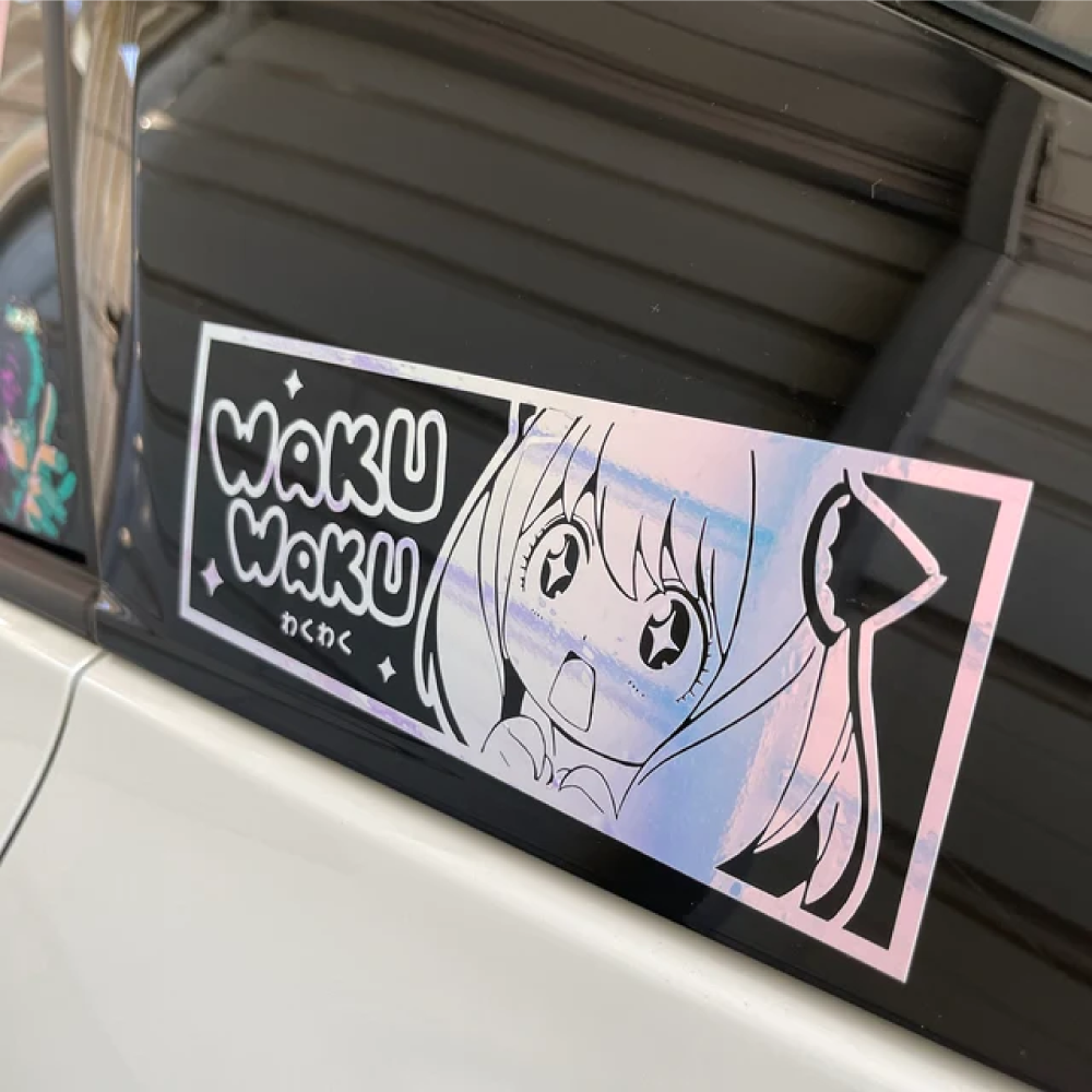 Excited Anya Car Stickers