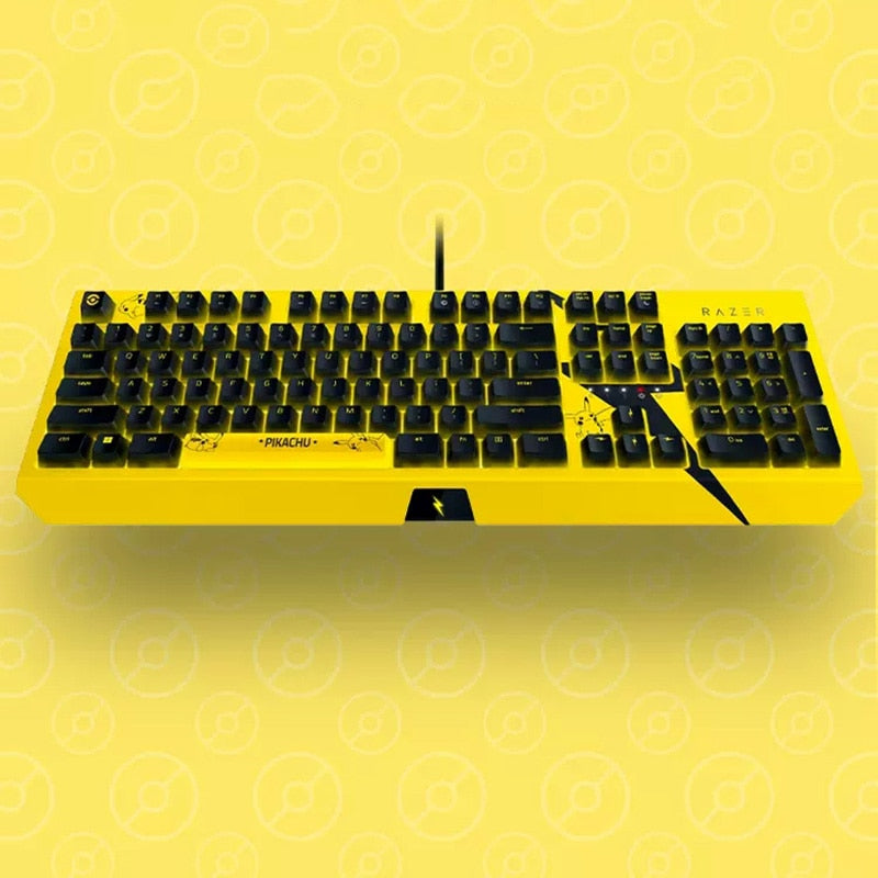 Razer Pokemon Pikachu Limited Edition 104 Key Wired Computer Gaming Mechanical Keyboard (Green Switch), everythinganimee