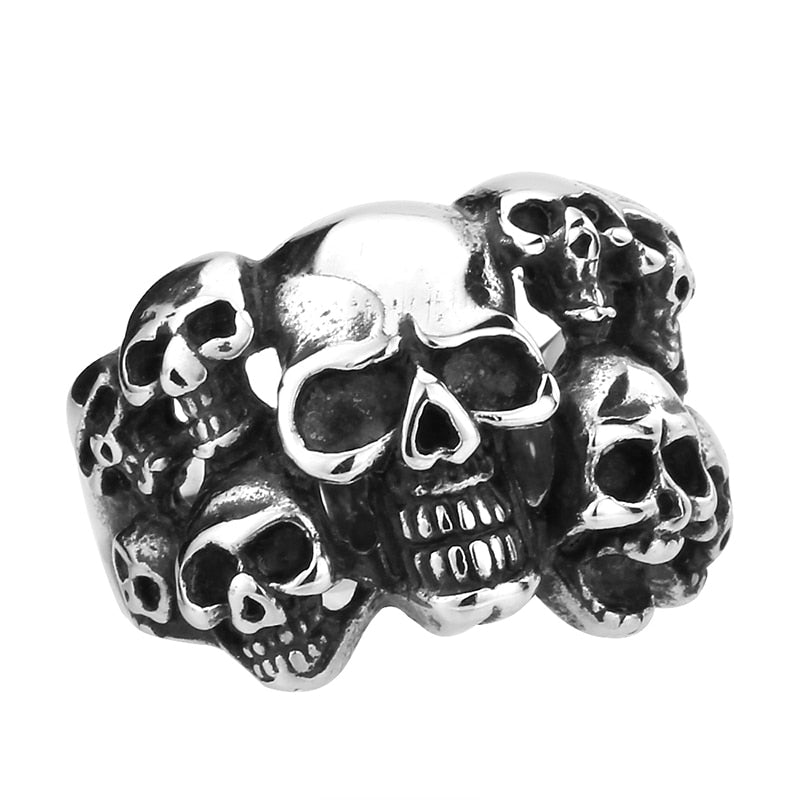 Beier One Piece Sale Unique Thin Skull For Boy And Girl Stainless Steel Lady's Finger Ring BR8-373, everything animee