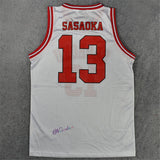 SLAM Cosplay Costume Shohoku Sakuragi Hanamichi School Basketball Jersey Tops T-Shirt Sportswear Uniform Slamdunk White, everythinganimee