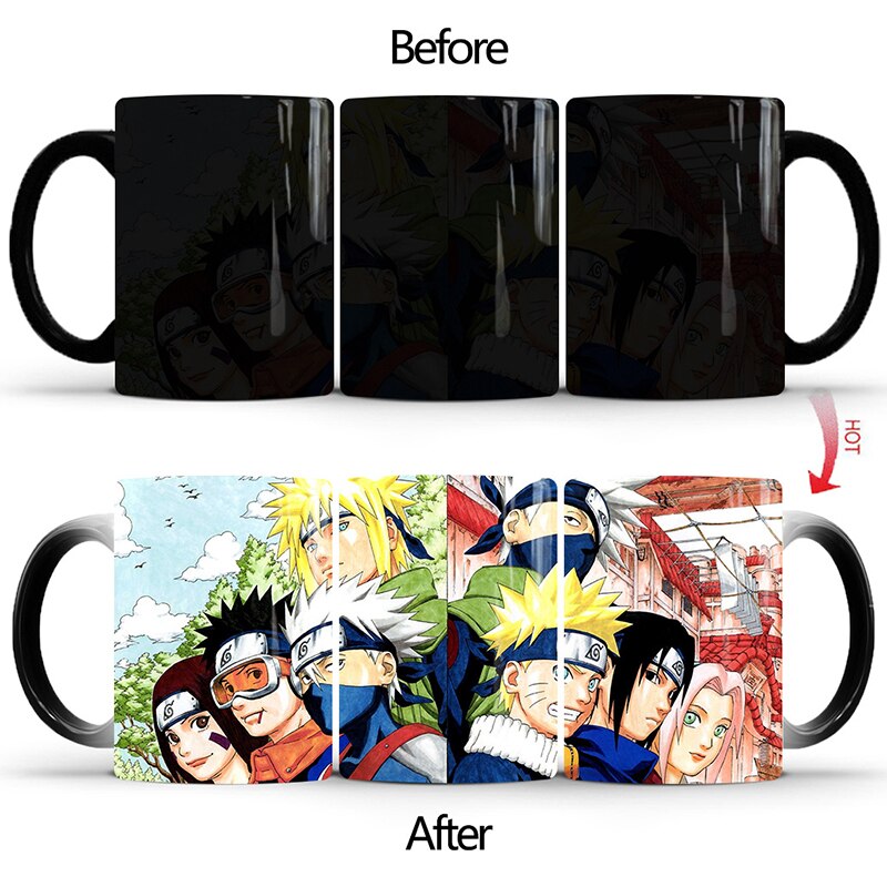 1Pcs New 350ml Anime Naruto Magic Color Changing Mugs Ceramic Coffee Milk Tea Cups Best Gift for Children Friends, everythinganimee