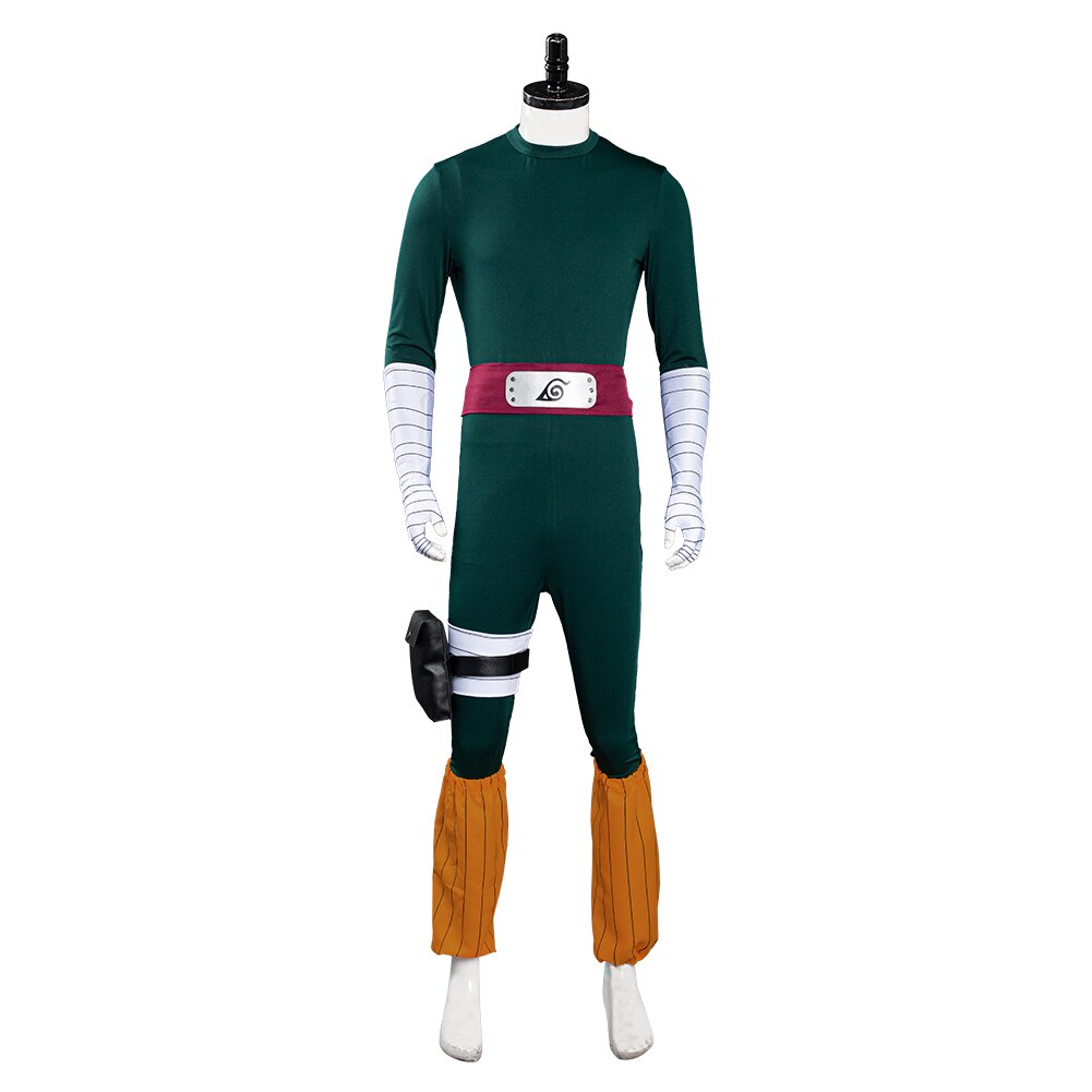 Naruto Rock Lee Cosplay Costume Jumpsuit Outfits Halloween Carnival Suit, everythinganimee