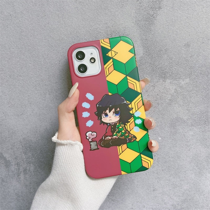 Get the cutest phone protection with our Demon Slayer anime phone case for iPhone 11, 12, 13, Pro, 7, 8 Plus, X, XR, XS Max. Show off your love for the series with this soft TPU cover featuring the iconic characters from Kimetsu No Yaiba. Shop now on our website!