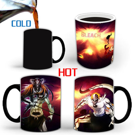 1Pcs New 350ml BLEACH Anime Color Change Mug Milk Coffee Tea Ceramics Cup Best Gift for Children Friends, everythinganimee