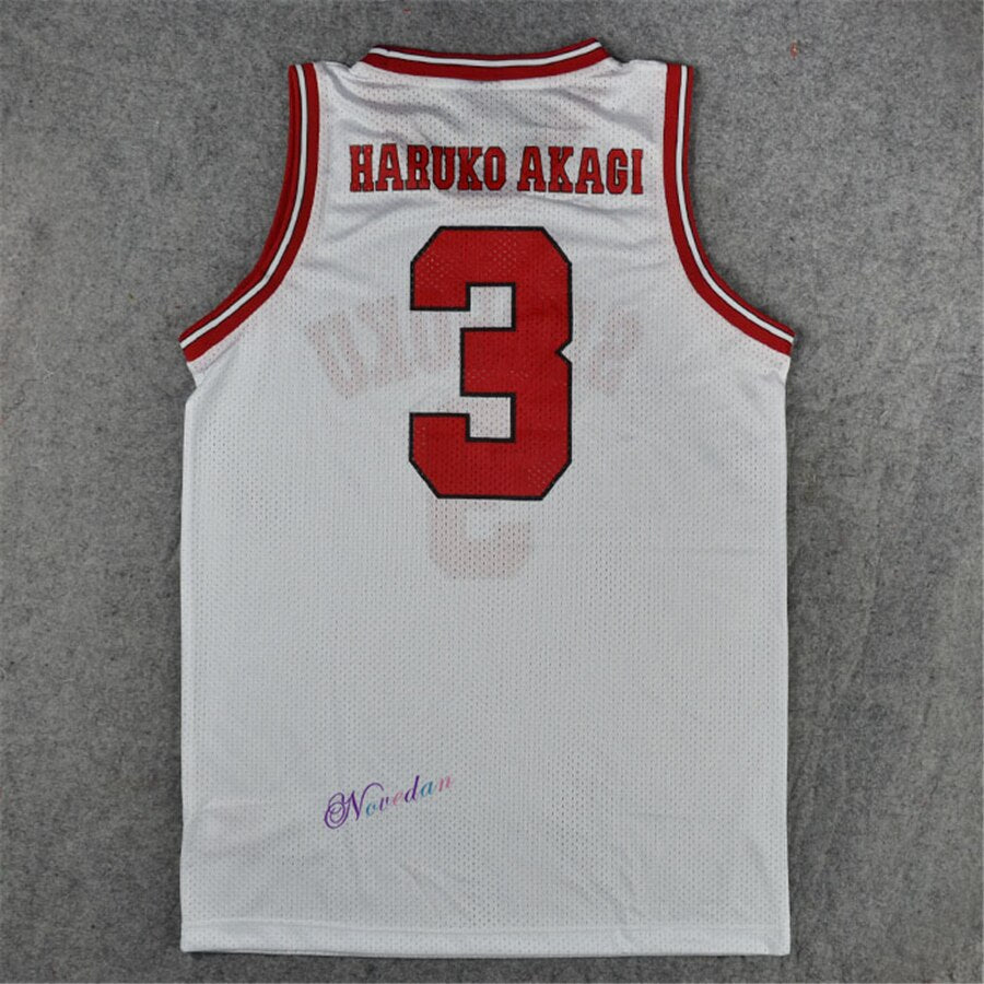 SLAM Cosplay Costume Shohoku Sakuragi Hanamichi School Basketball Jersey Tops T-Shirt Sportswear Uniform Slamdunk White, everythinganimee