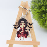 Cute Q Version Characters Keychain Itachi Cartoon Double-Side Acrylic Key Ring Holder Bag Charm Classic Anime Jewelry Teens Gift, everything animee