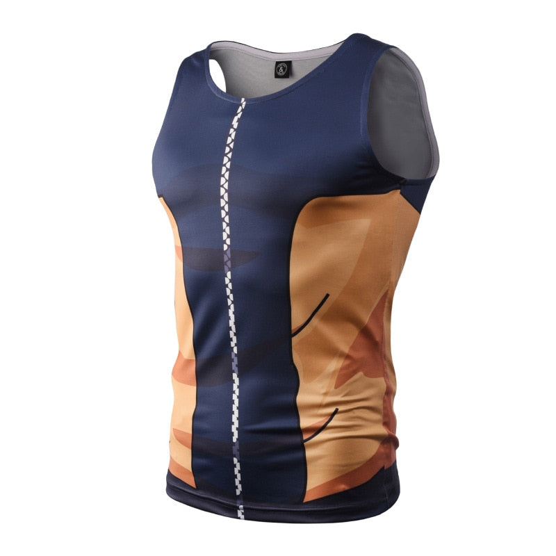 Bodybuilding 3D Printed Tank Tops Men Vest Compression Shirts Male Singlet Anime Tops&Tees Fitness Bodybuilding from Naruto and Dragon Ball Z, everything animee