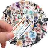 10/50pcs Anime Sword Art Online Stickers Japanese Decal For DIY Laptop Suitcase Car Trunk Skateboard Guitar Motorcycle Sticker, everything animee