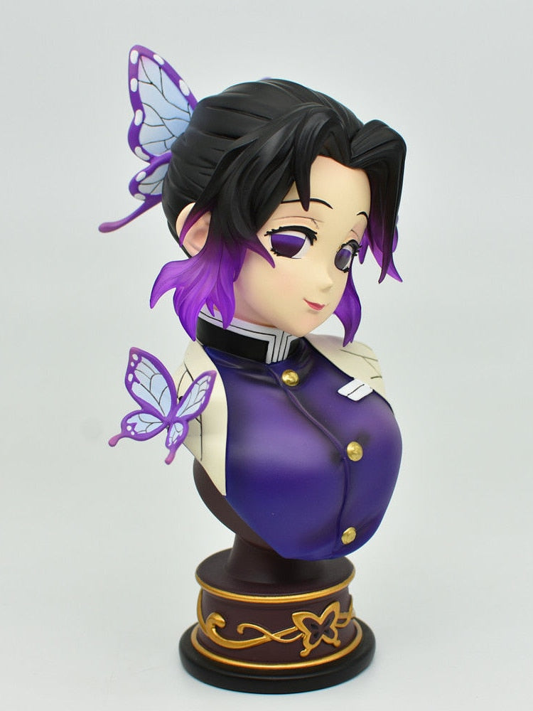 15cm Anime Figure Demon Slayer GK Bust Kimetsu No Yaiba Kochou Shinobu Bust Figure Toys for Kids Collectible Model PVC Doll, everythinganimee