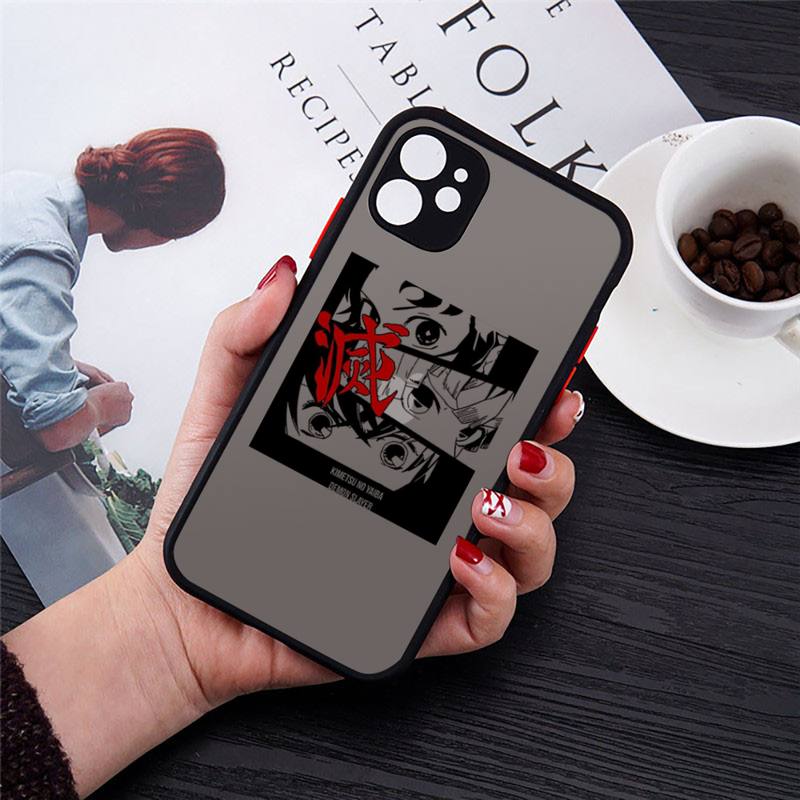 Get the cutest phone protection with our Demon Slayer anime phone case for iPhone 11, 12, 13, Pro, 7, 8 Plus, X, XR, XS Max. Show off your love for the series with this soft TPU cover featuring the iconic characters from Kimetsu No Yaiba. Shop now on our website!