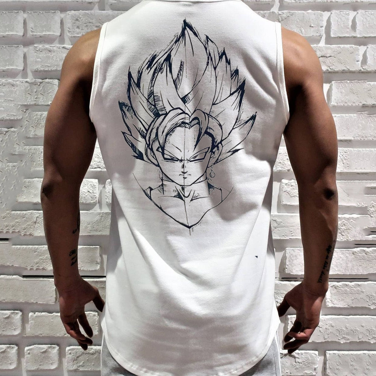 Goku Dragon Ball Z Men Tank Top Muscle Men's Bodybuilding Fashion Basketball Summer Undershirt Men's Cotton Singlet Sleeveless Tank Top Male, everythinganimee